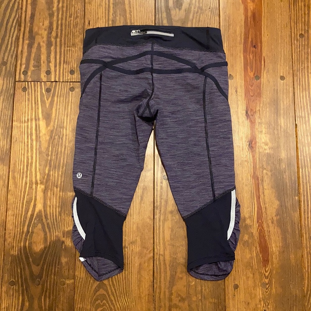 Lululemon Run Pace Crop Wee Are From Space Inkwell - image 5
